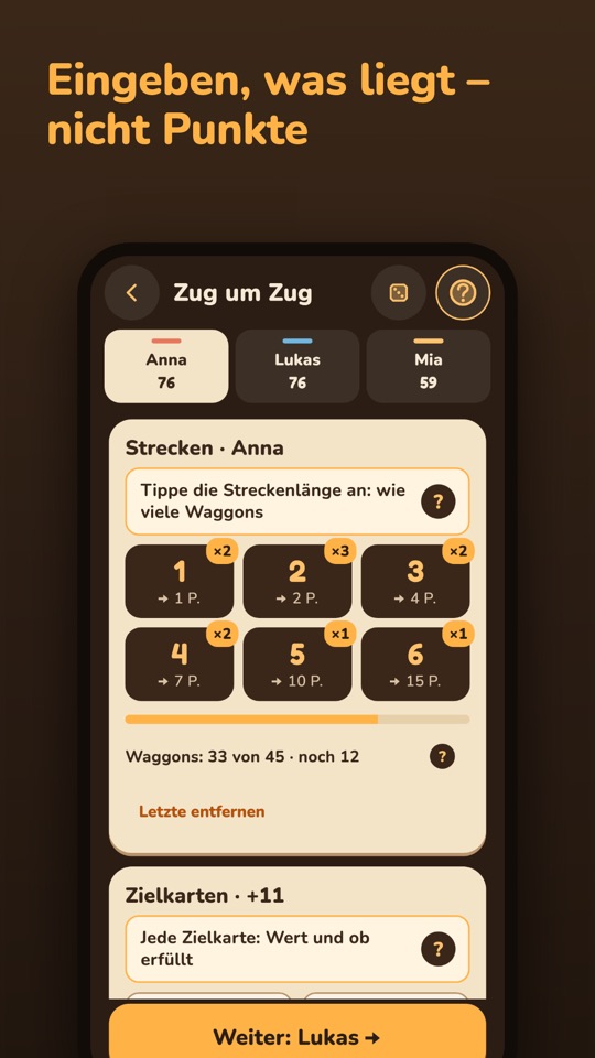Score Night — Einblick in die App 4