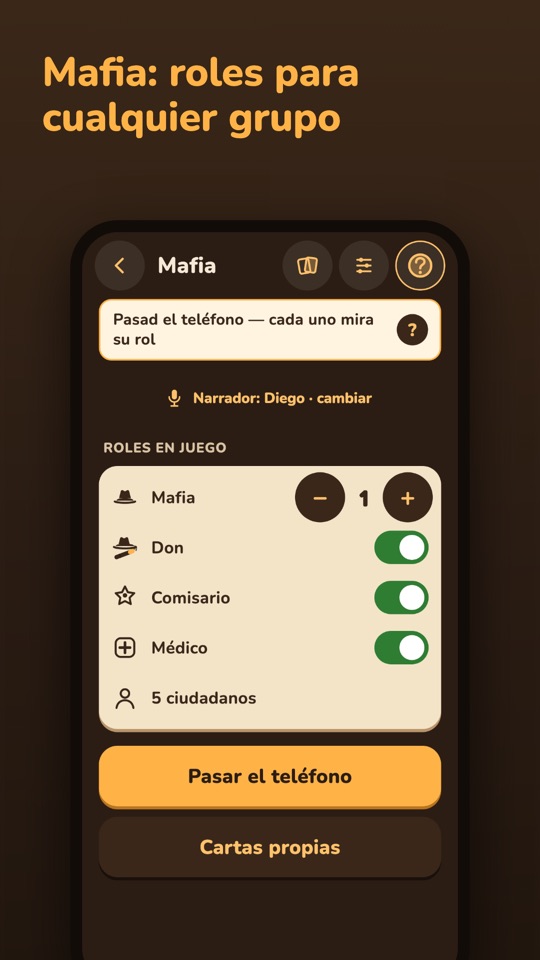 Score Night — Dentro de la app 8