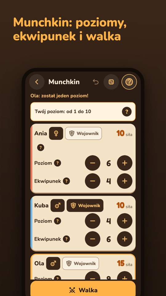 Score Night — Wnętrze aplikacji 6